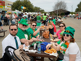 Crowd Eating Lunch